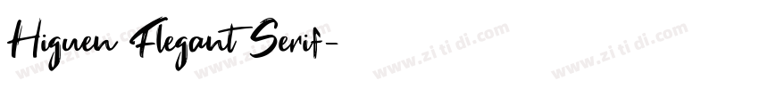 Higuen Flegant Serif字体转换